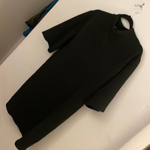 High-neck structured dress